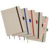 a group of notebooks with different colored lines