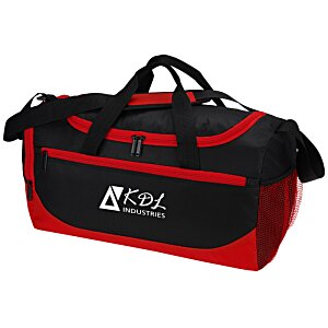 Additional Image 2 - a black and red duffel bag