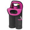 View Image 2 of 2 of Tuscany Double Wine Tote - Polka Dot -  Closeout