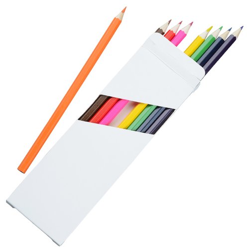 Additional Image 1 - a group of colored pencils in a white box