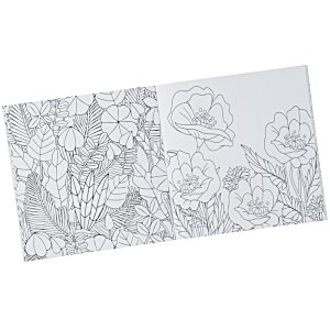 Additional Image 2 - a white rectangular object with black and white flowers