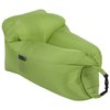 a green inflatable bag