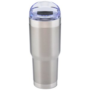 Additional Image 2 - a silver and blue tumbler