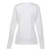 View Image 2 of 2 of Team Favorite 4.5 oz. V-Neck Long Sleeve T-Shirt - Ladies' - White - Embroidered
