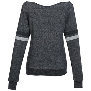 Additional Image 1 - a black sweater with grey stripes