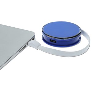 Additional Image 4 - a blue round object with a white cord