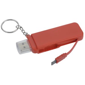 Additional Image 3 - a red usb flash drive with a cord
