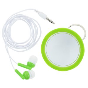 Additional Image 1 - a green and white earbuds