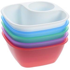 Additional Image 2 - a stack of colorful plastic bowls