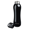 a black bottle with a cap