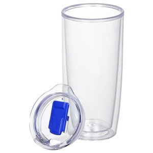 Additional Image 2 - a clear glass with a blue eraser