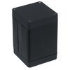 a black box with a white background