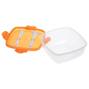 4imprint.com: Square Clip Container with Cutlery 139783