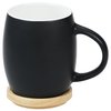 View Image 2 of 4 of Hearth Coffee Mug with Wood Lid Coaster - 14 oz. - Laser