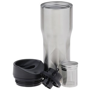 Additional Image 1 - a clear cup with a black cap and a black cap