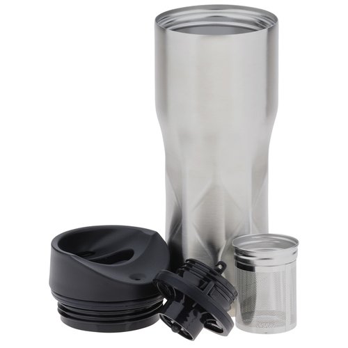 Additional Image 1 - a clear cup with a black cap and a black cap