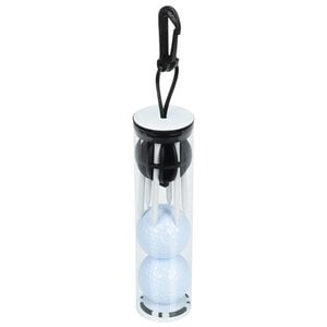 Additional Image 1 - a clear water bottle with a black strap