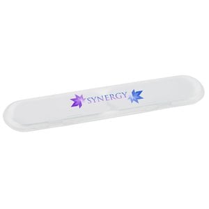 Additional Image 1 - a white object with purple and blue markings