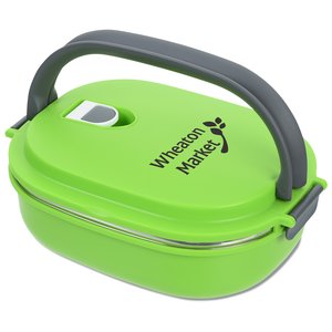 Additional Image 1 - a green lunch box with a handle