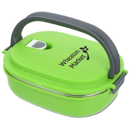 Additional Image 1 - a green lunch box with a handle