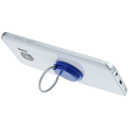 Additional Image 3 - a white cell phone with a blue ring on it