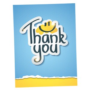 Additional Image 2 - a blue and yellow thank you card
