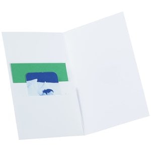 Additional Image 2 - a white paper with green and blue designs