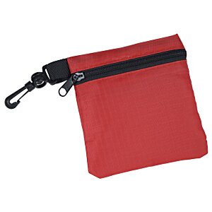 Additional Image 2 - a red pouch with a black zipper