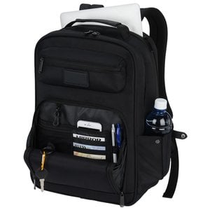 Additional Image 1 - a black backpack with a white strap
