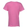 View Image 3 of 3 of 4.3 oz. Ringspun Cotton T-Shirt - Girls' - Embroidered