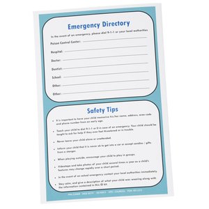 Additional Image 1 - a blue and white card with white text