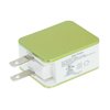 View Image 2 of 5 of 2 Port USB Folding Wall Charger - Metallic