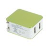 View Image 3 of 5 of 2 Port USB Folding Wall Charger - Metallic