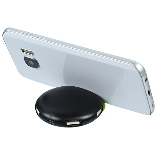 Additional Image 4 - a white cell phone with a black charging pad