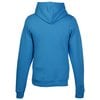 a blue hoodie with a white background