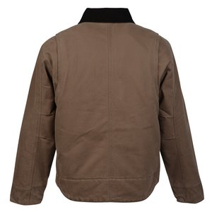 Additional Image 1 - a brown jacket with black trim