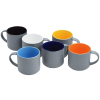 a group of mugs with different colors