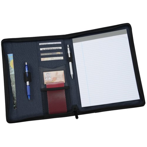 Additional Image 2 - a black case with a white paper and a red and white object