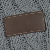 Additional Thumbnail Image 3 - a brown leather label on a grey knitted surface
