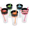 View Image 5 of 5 of Aurora Tumbler with Straw - 16 oz. - 24 hr