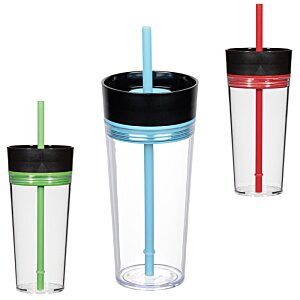 Additional Image 4 - a group of plastic cups with straws