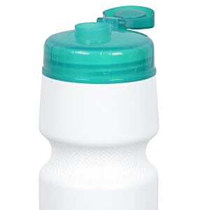 Additional Image 2 - a white and green plastic water bottle