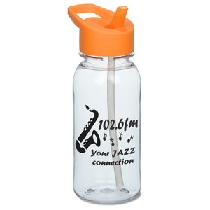 Additional Image 1 - a clear plastic bottle with orange lid