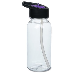 Additional Image 2 - a clear plastic bottle with a black lid