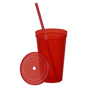 Additional Image 1 - a red cup with a straw