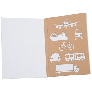 Additional Image 1 - a brown card with white and black symbols