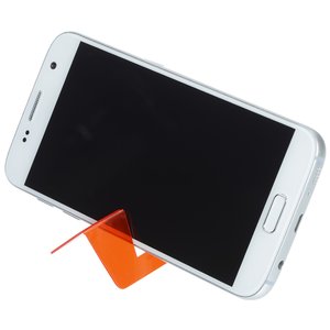 Additional Image 1 - a white cell phone with a red tag