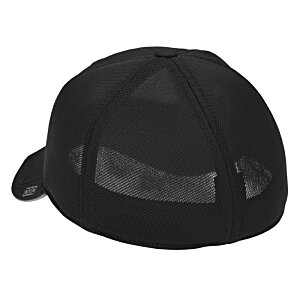 Additional Image 1 - a black hat with a mesh side