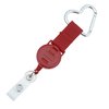 View Image 3 of 4 of Heart Carabiner Retractable Badge Holder with Wire Cord