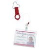 View Image 4 of 4 of Heart Carabiner Retractable Badge Holder with Wire Cord